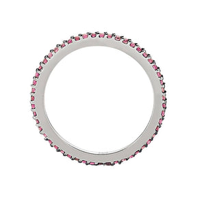 Bague Alliance Rubis Tout Autour