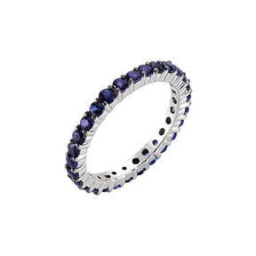 Sapphire Eternity Alliance Ring