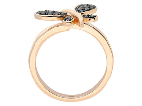 Black Diamond Dragonfly Ring