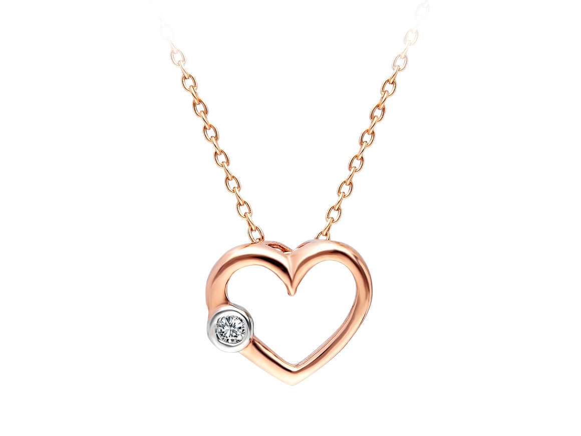 Collier coeur diamant