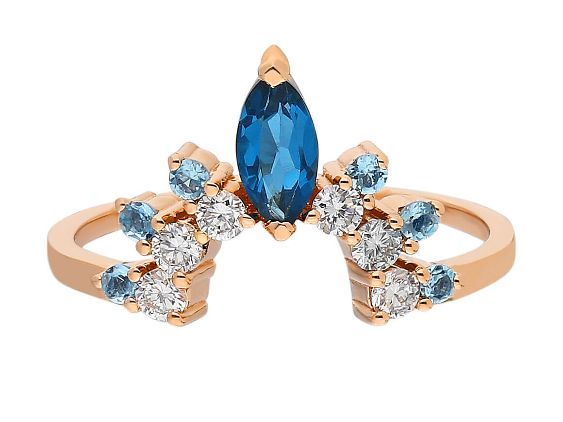 Diamond Blue Dream Crown Ring