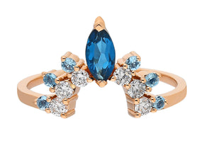 Diamond Blue Dream Crown Ring