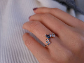 Diamond Blue Dream Crown Ring