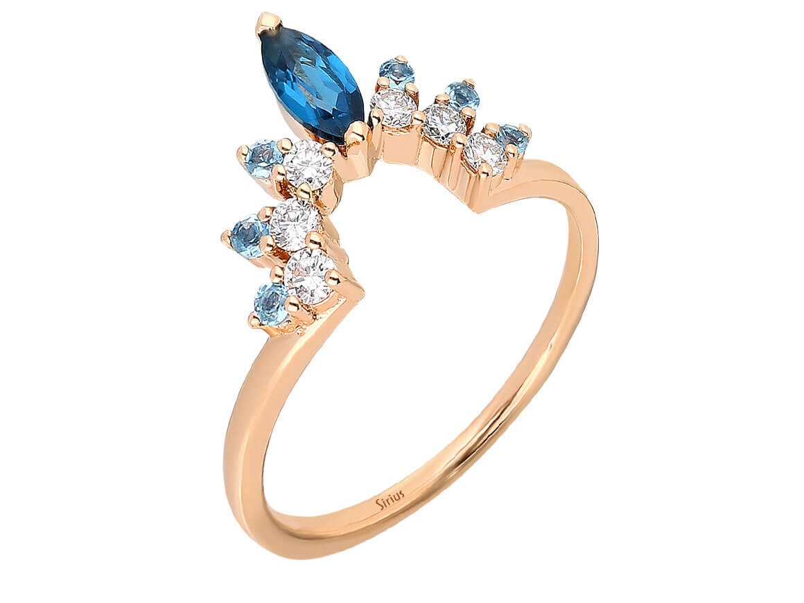 Diamond Blue Dream Crown Ring