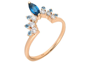 Diamond Blue Dream Crown Ring
