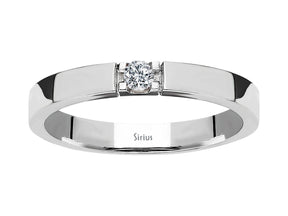 Bague solitaire diamant 0,08 carat