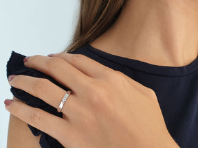 Bague solitaire diamant 0,08 carat
