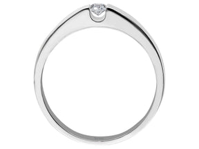 Bague solitaire diamant 0,11 carat