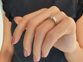 Bague solitaire diamant 0,11 carat