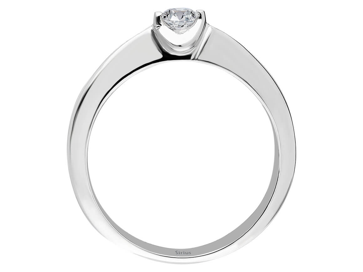 Bague solitaire diamant 0,13 carat