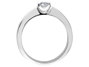 Bague solitaire diamant 0,13 carat