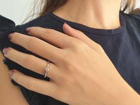 Bague solitaire diamant 0,13 carat