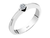 Bague solitaire diamant 0,13 carat