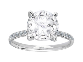 Diamond and White Topaz Ring