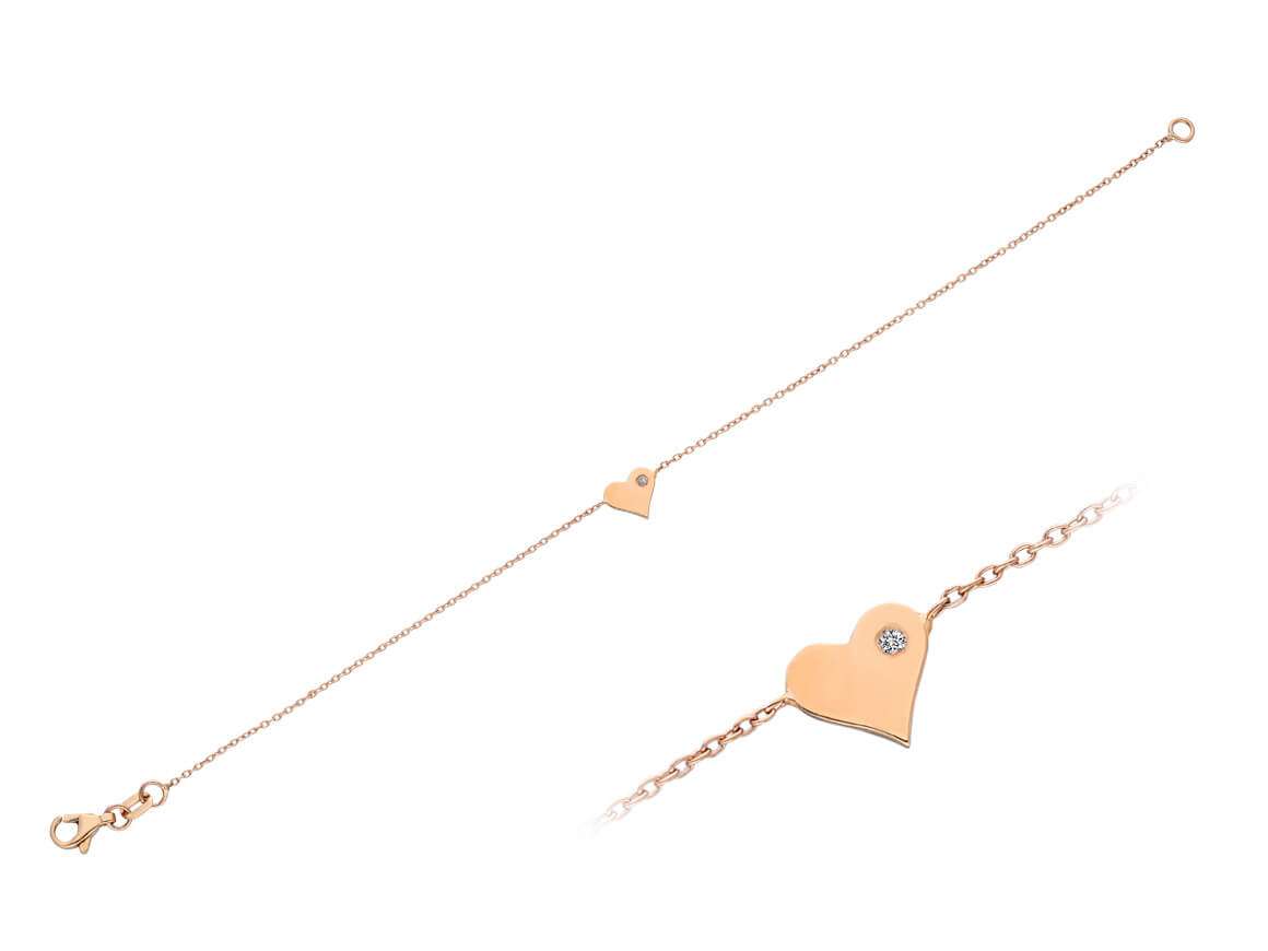 Diamond Heart Bracelet