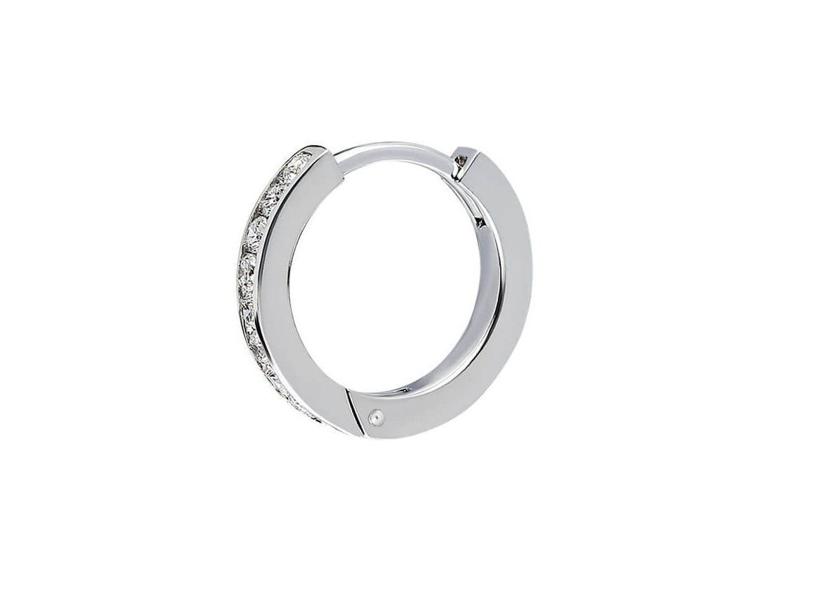 Diamond Men's Hoop Earrings