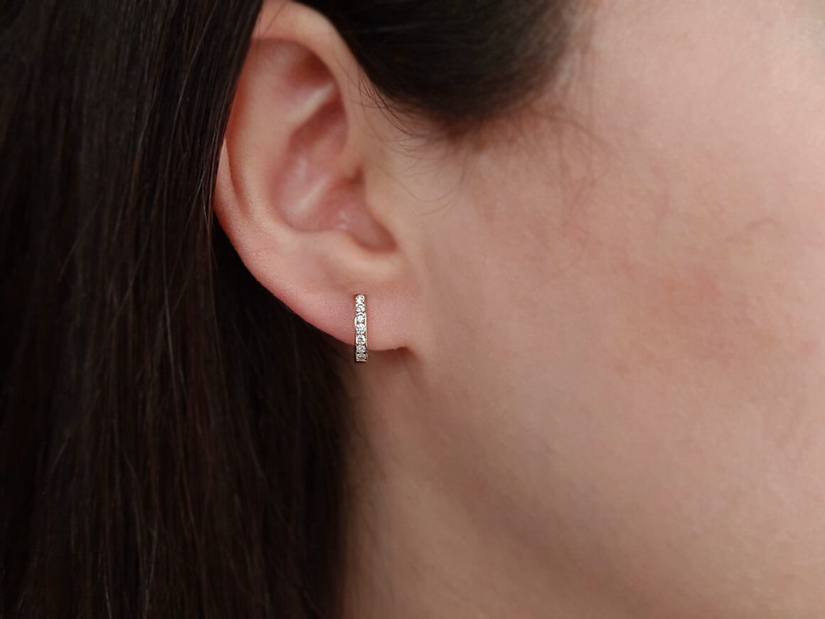 Diamond Hoop Earrings