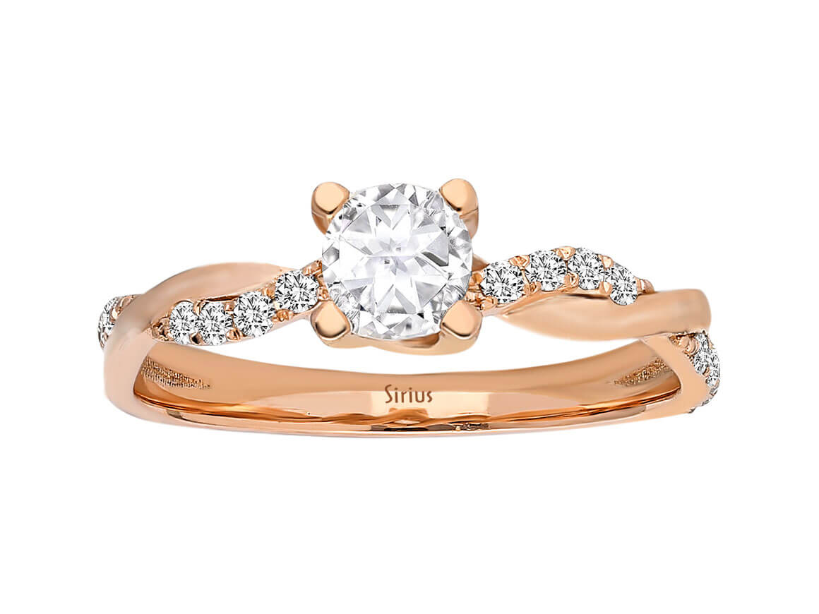 Diamond and White Topaz Ring