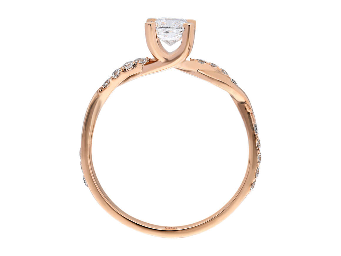 Diamond and White Topaz Ring
