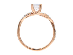 Diamond and White Topaz Ring