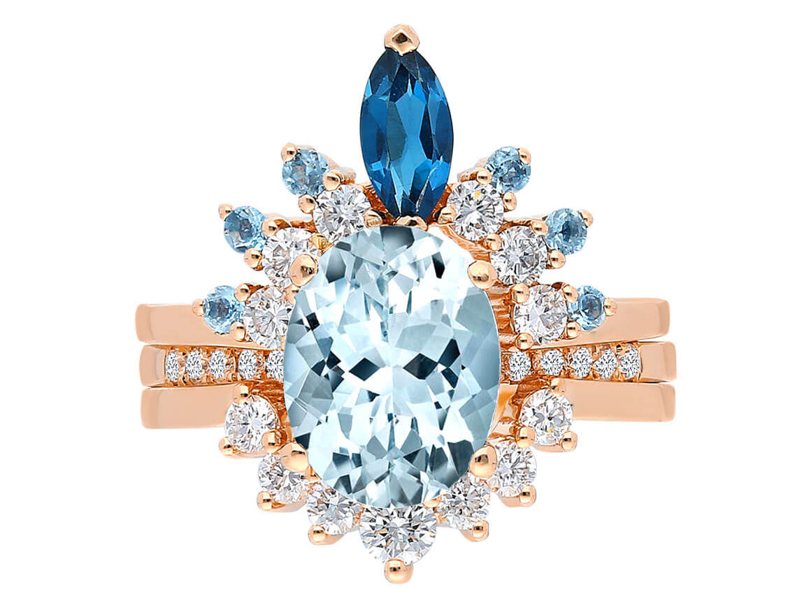 Diamond Three Piece Quasar Ring