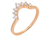 Diamond Crescent Rose Ring