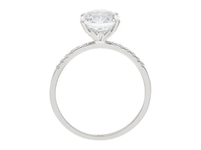 Diamond and White Topaz Ring