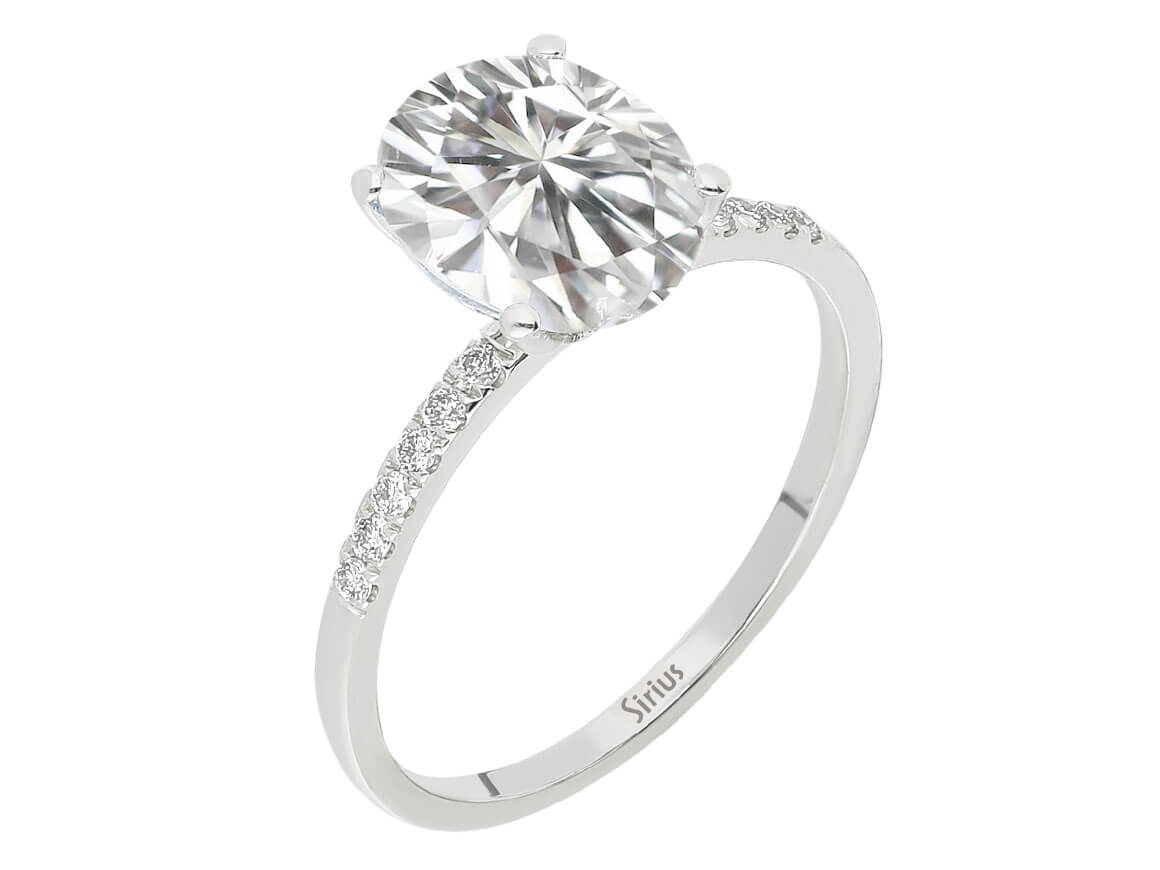 Diamond and White Topaz Ring