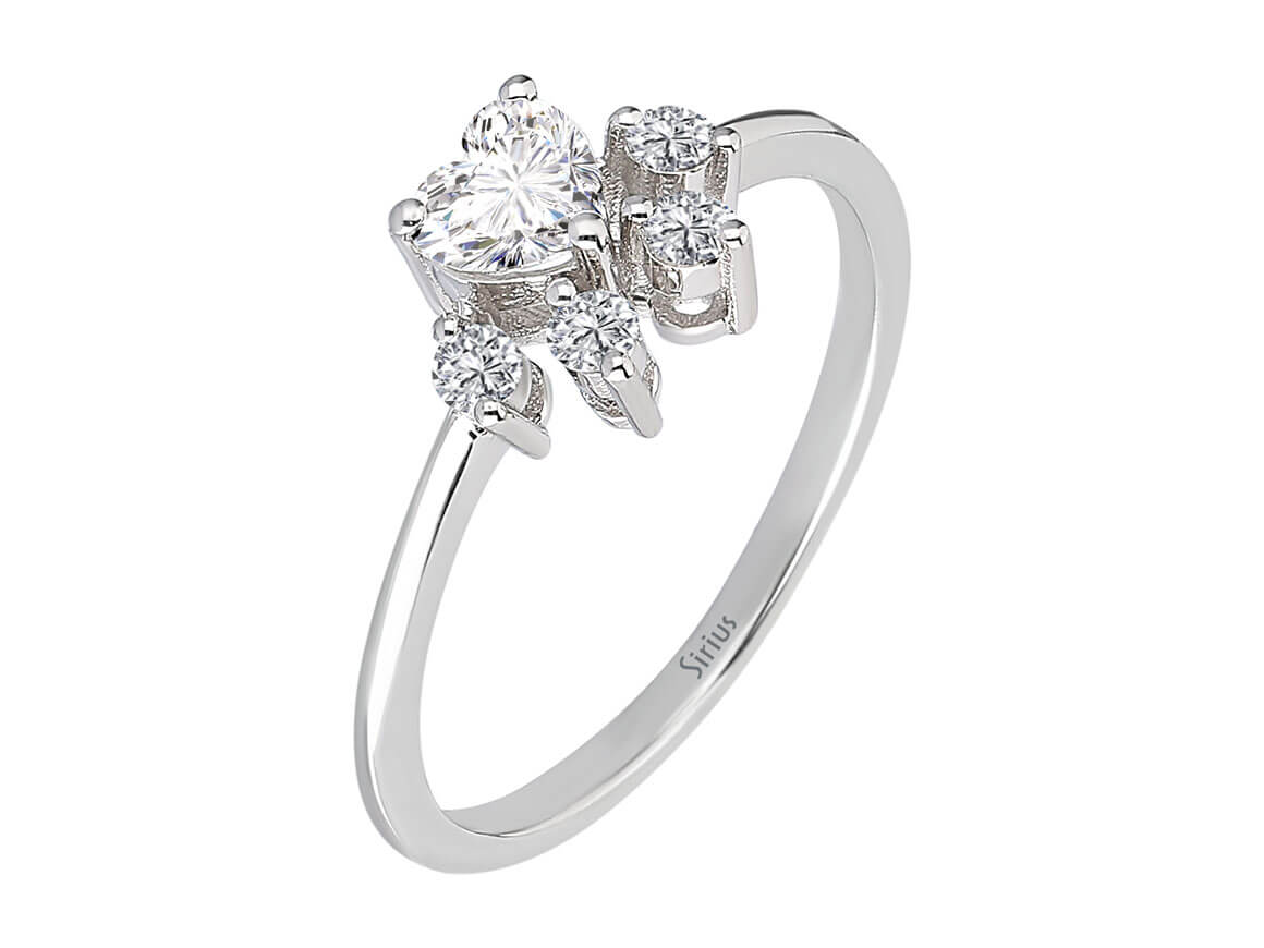 Diamond and White Sapphire Cat Paw Ring