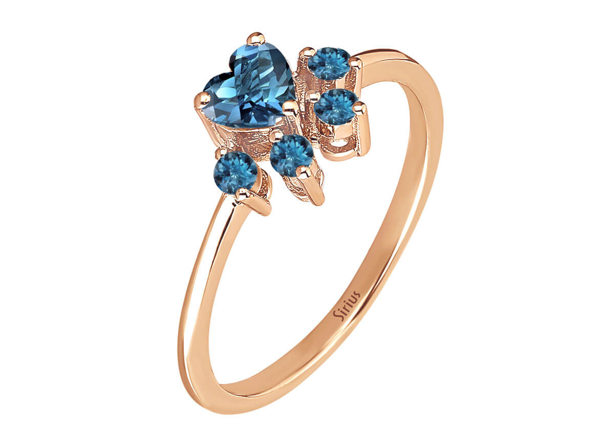 London Blue Topaz Cat Paw Ring