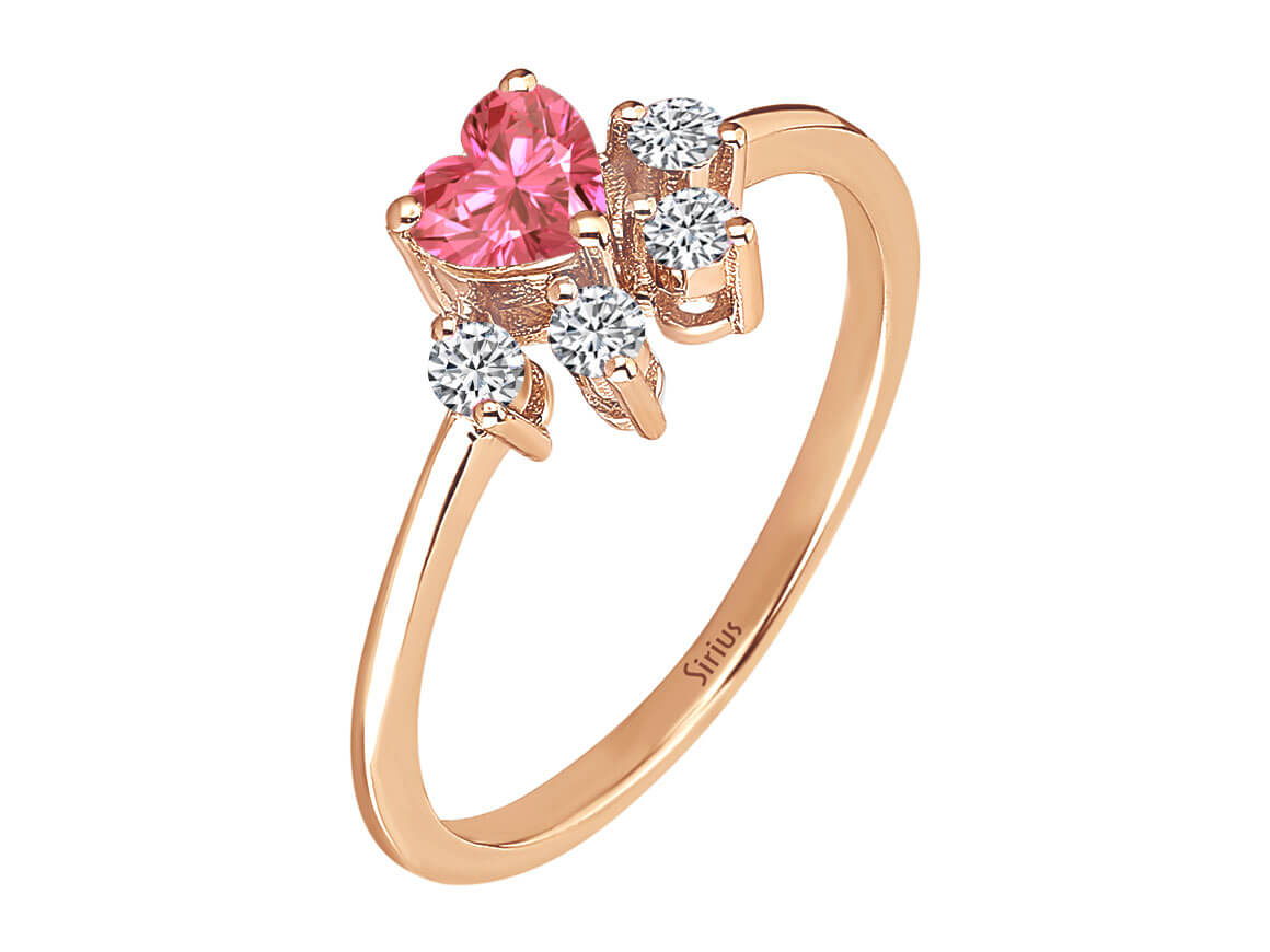 Diamond and Rose Tourmaline Cat Paw Ring