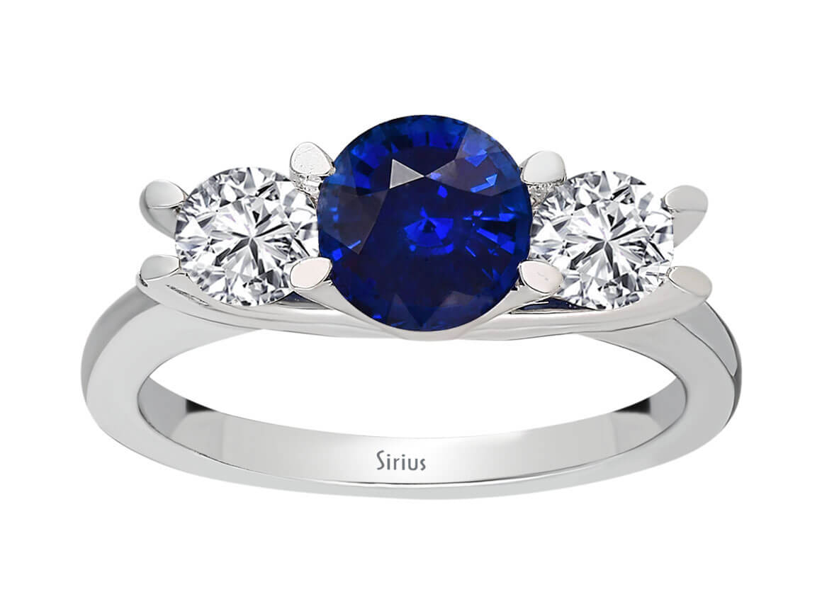 Diamond and Sapphire Nova Tria Ring