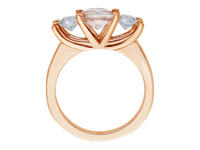 Bague Tria morganite et saphir blanc