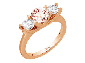 Bague Tria morganite et saphir blanc
