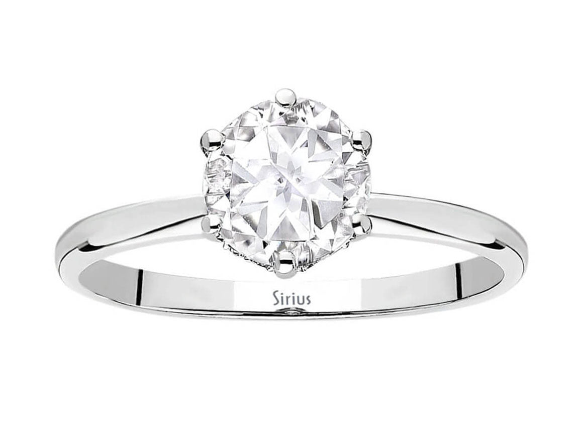 Diamond and White Topaz Nora Ring