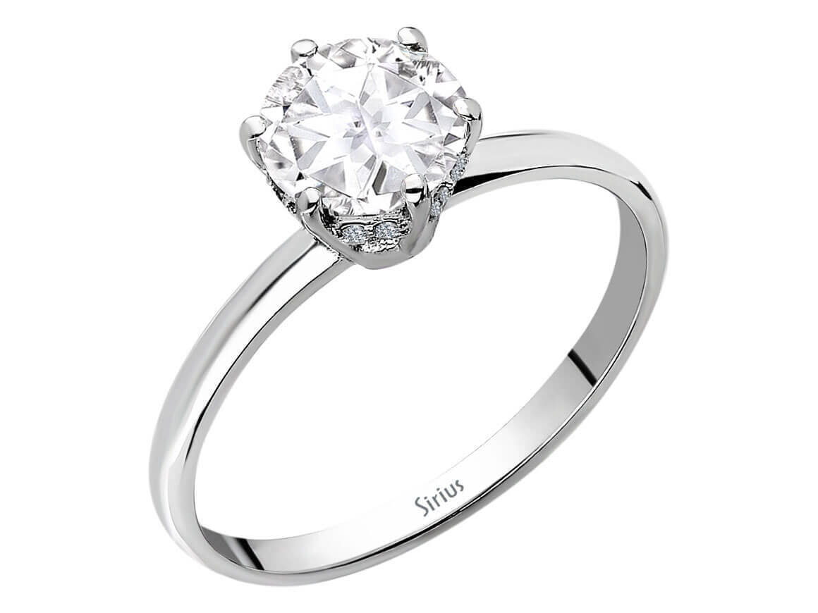 Diamond and White Topaz Nora Ring