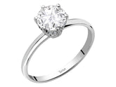 Bague Nora diamant et topaze blanche