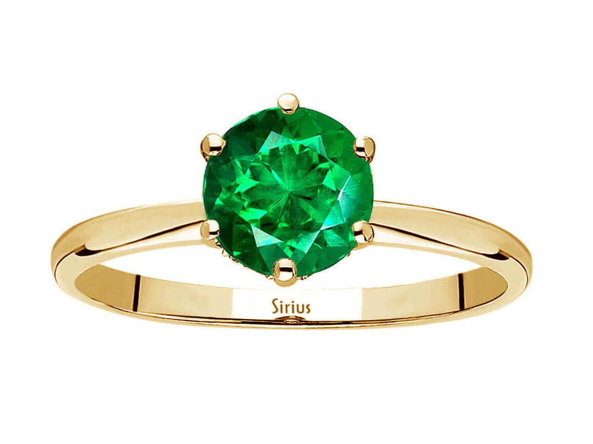 Diamond and Emerald Plano Ring