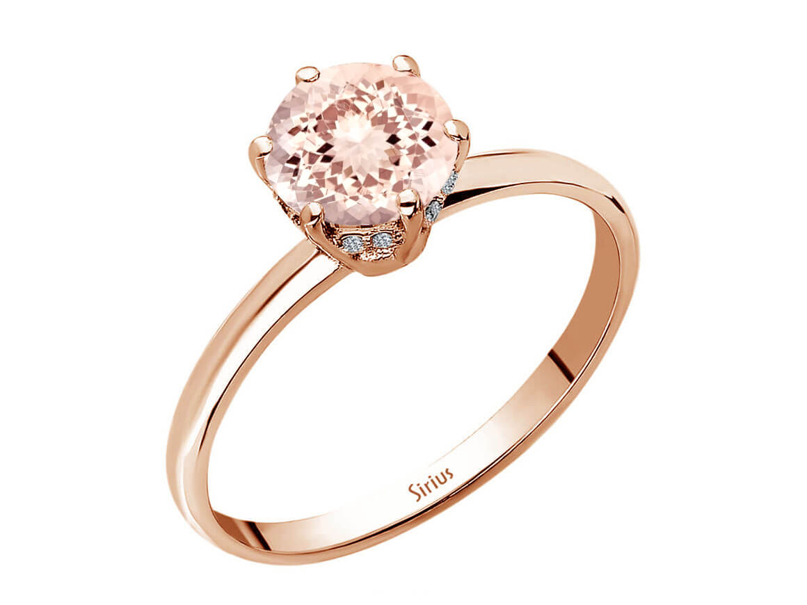 Diamond and Morganite Malaga Ring