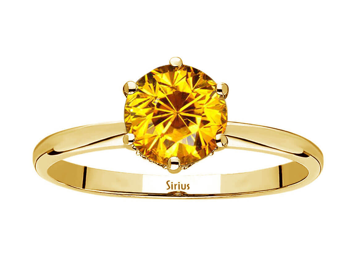 Diamond and citrine vintage ring