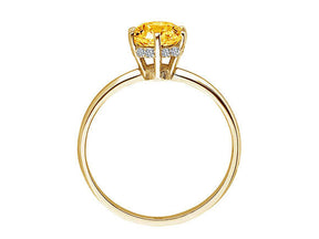 Diamond and citrine vintage ring