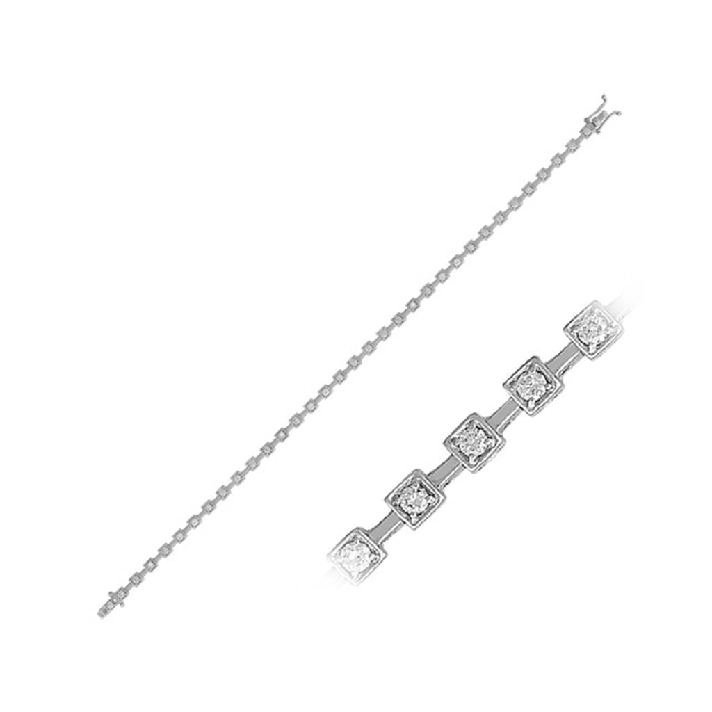 1.21 total carat diamond tennis bracelet