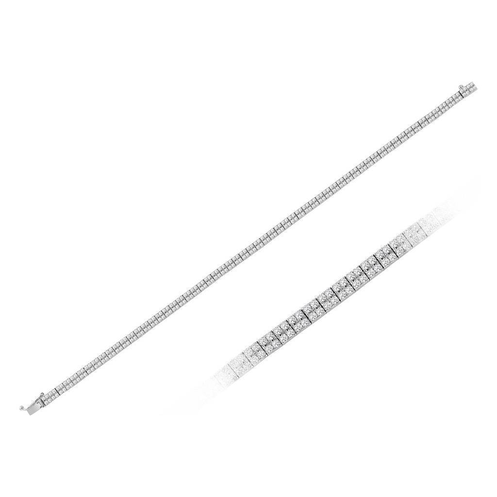 2.00 total carat diamond two row tennis bracelet