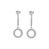 Diamond Circle Earrings