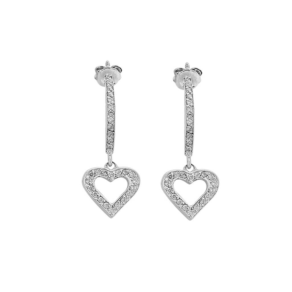 Diamond Heart Earrings