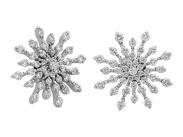 Diamond Snowflake Earrings