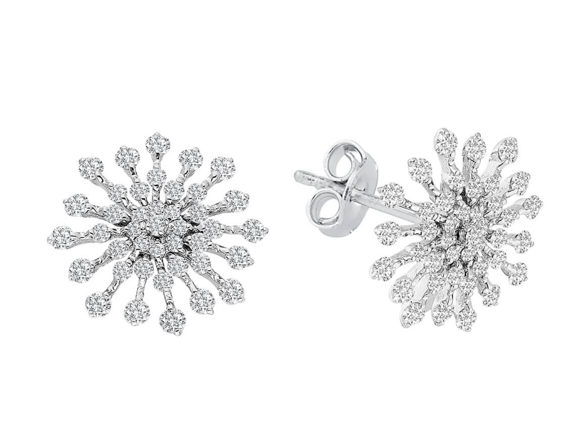 Diamond Snowflake Earrings