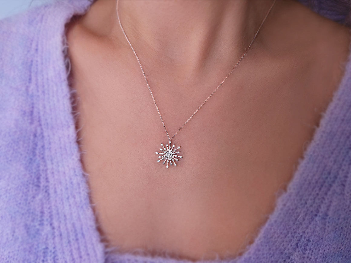 Diamond Snowflake Necklace