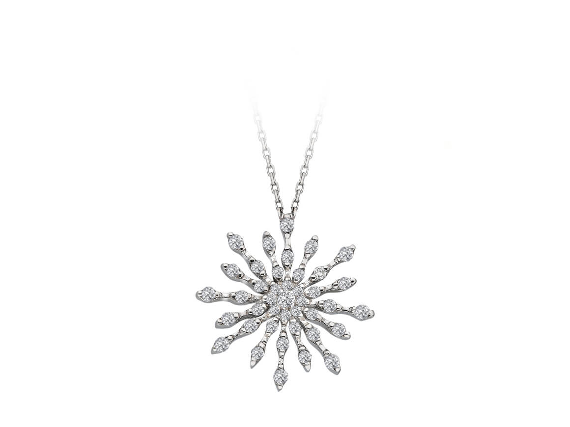 Diamond Snowflake Necklace