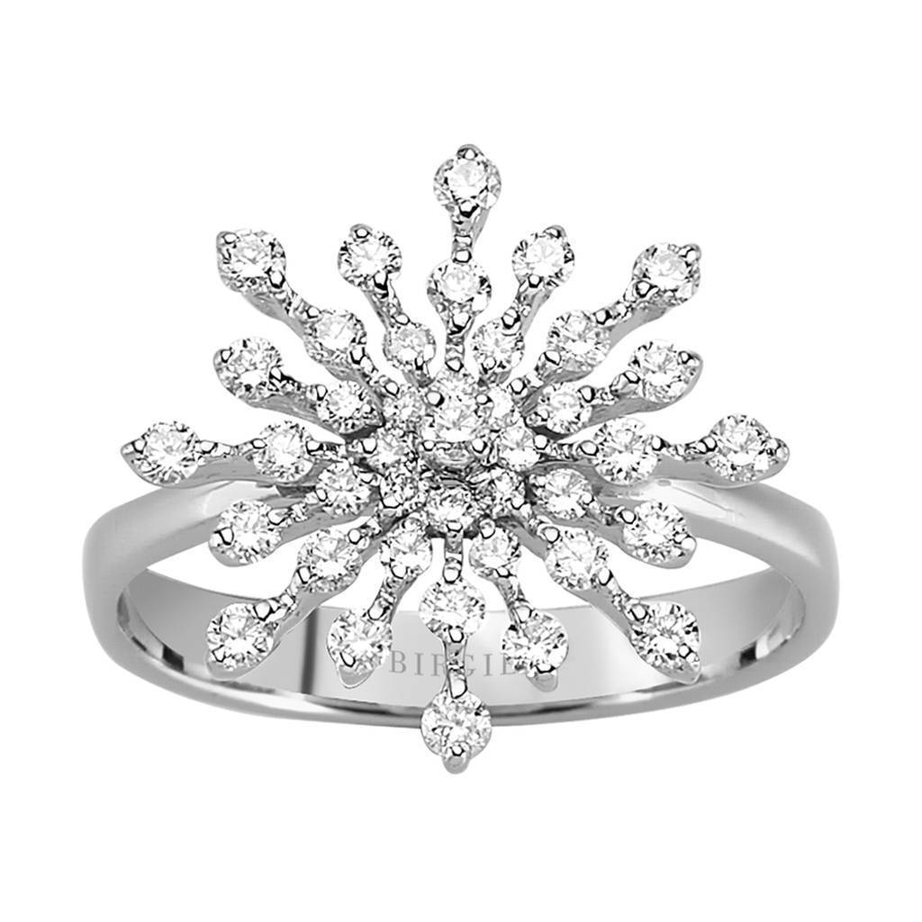 Bague flocon de neige diamant